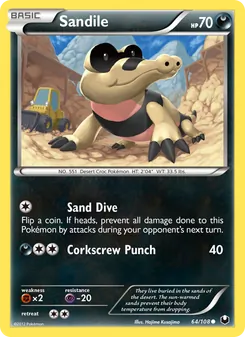 Sandile, Dark Explorers Nº 64 Normal