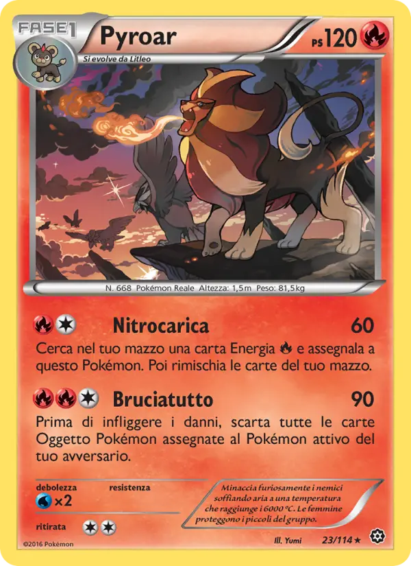 Pyroar, Vapori Accesi No. 23