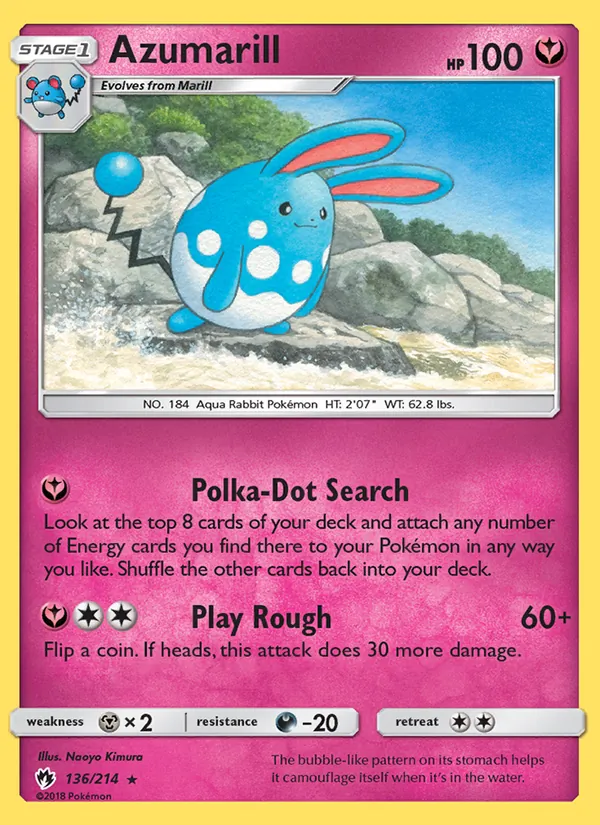 Azumarill, Lost Thunder No. 136