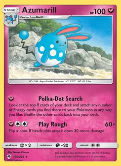 Azumarill, Lost Thunder No. 136 Normal