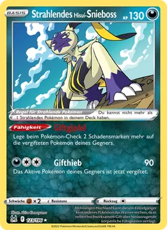 Strahlendes Hisui-Snieboss, Verlorener Ursprung No. 123 Holo