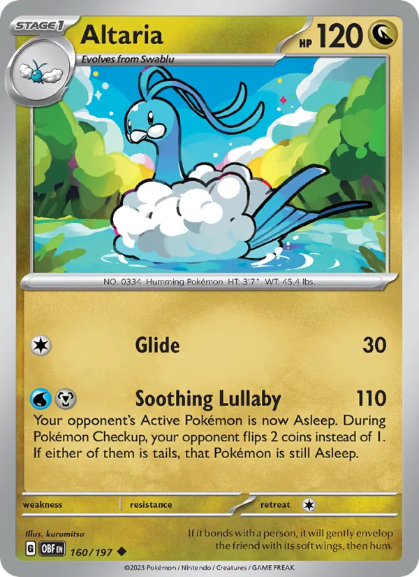 Altaria, Obsidian Flames No. 160