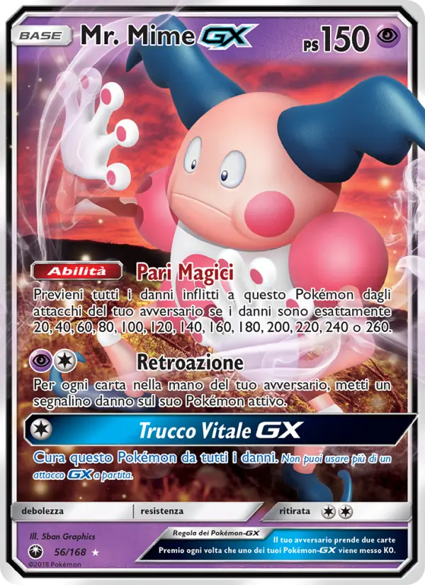 Mr. Mime GX, Tempesta Astrale Nº 56