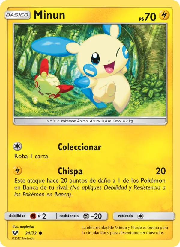 Minun, Leyendas Luminosas No. 34