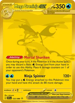 Mega Greninja ex, Chaos Rising Nº 122 Holo