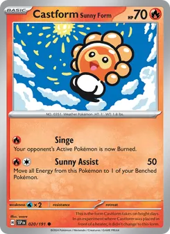 Castform Sunny Form, Surging Sparks No. 020