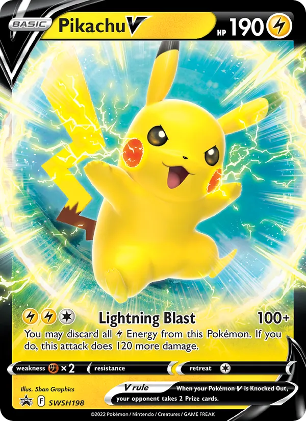 Pikachu V, SWSH Black Star Promos No. SWSH198