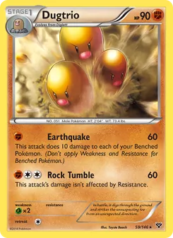 Dugtrio, XY No. 59 Normal