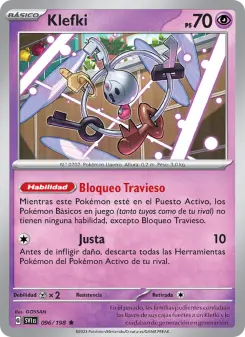 Klefki, Escarlata y Púrpura No. 096 Reverse