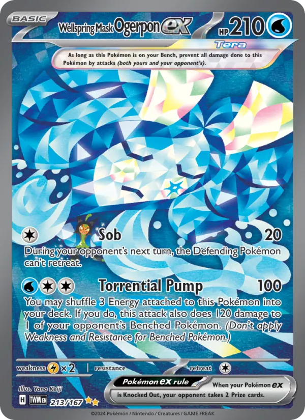 Wellspring Mask Ogerpon ex, Twilight Masquerade No. 213