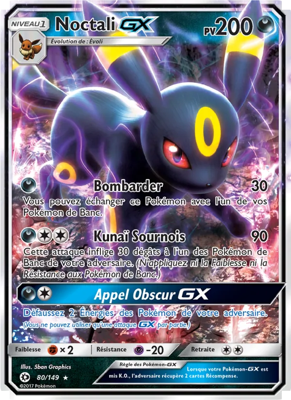 Noctali GX, Soleil et Lune No. 80