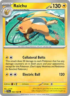 Raichu, Temporal Forces No. 052 Normal