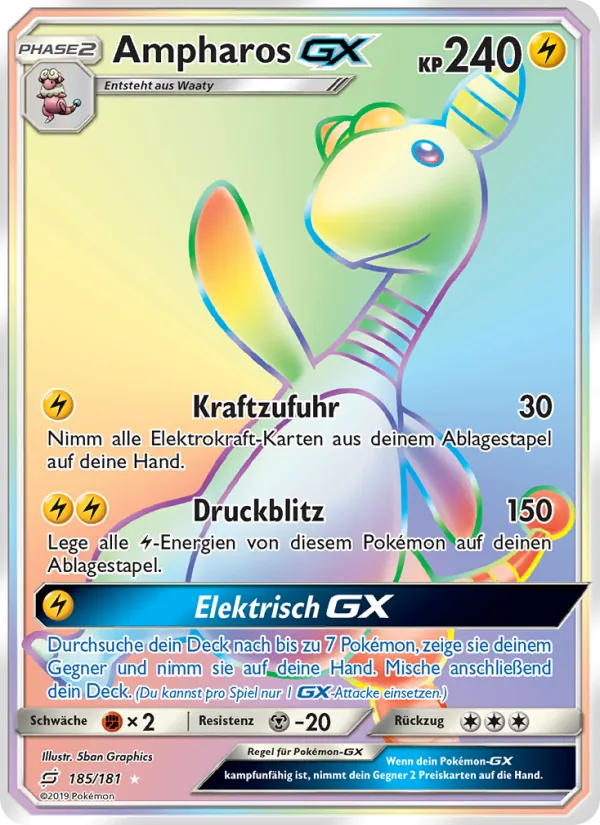 Ampharos GX, Teams Sind Trumpf Nº 185