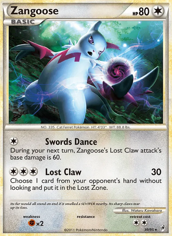 Zangoose, Call of Legends Nº 39
