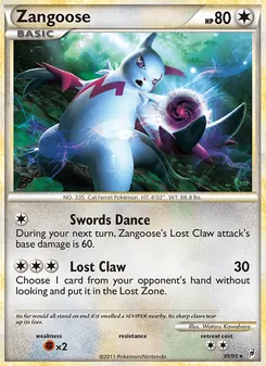 Zangoose, Call of Legends No. 39 Normal