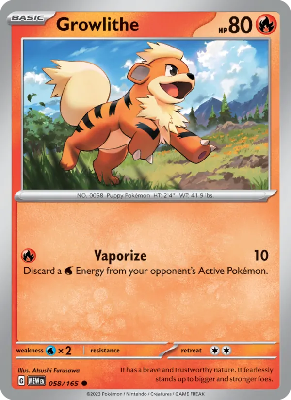 Growlithe, 151 Nº 058