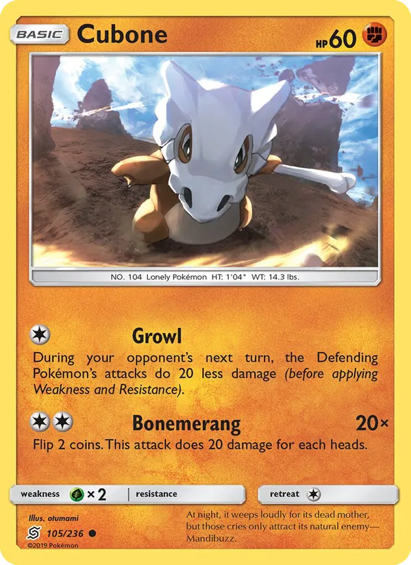 Cubone, Unified Minds No. 105