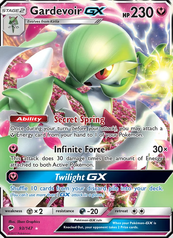 Gardevoir GX, Burning Shadows No. 93