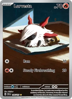 Larvesta, Surging Sparks No. 196 Holo