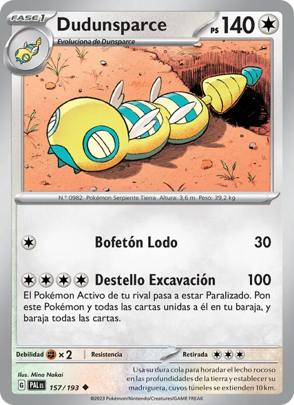 Dudunsparce, Evoluciones en Paldea No. 157