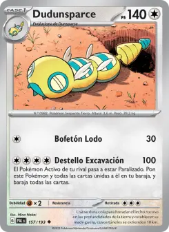 Dudunsparce, Evoluciones en Paldea Nº 157 Normal