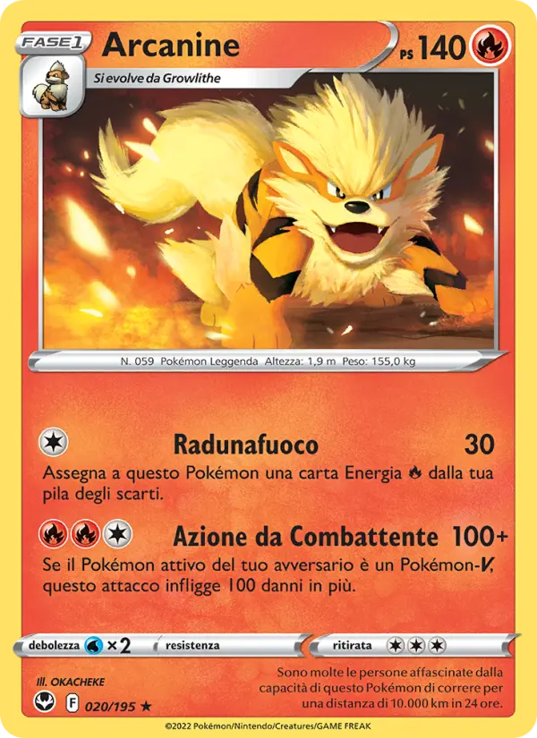 Arcanine, Tempesta Argentata No. 020