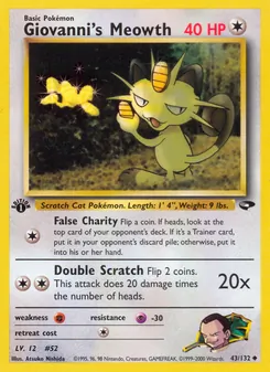 Giovanni's Meowth, Gym Challenge No. 43 Normal