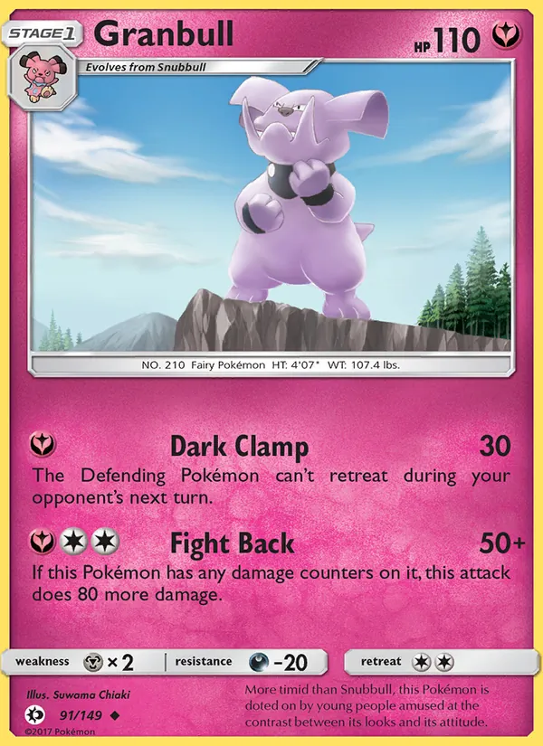 Granbull, Sun & Moon Nº 91