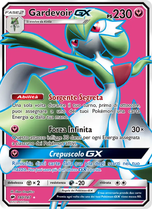 Gardevoir GX, Ombre Infuocate No. 140