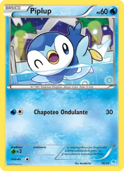 Piplup, Kit de Entrenador XY (Suicune) No. 16 Normal