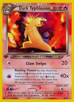 Dark Typhlosion, Neo Destiny No. 10 Holo