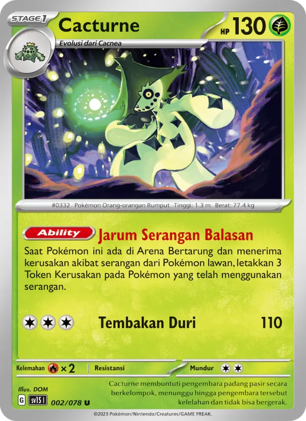 Cacturne, Scarlet ex Nº 002