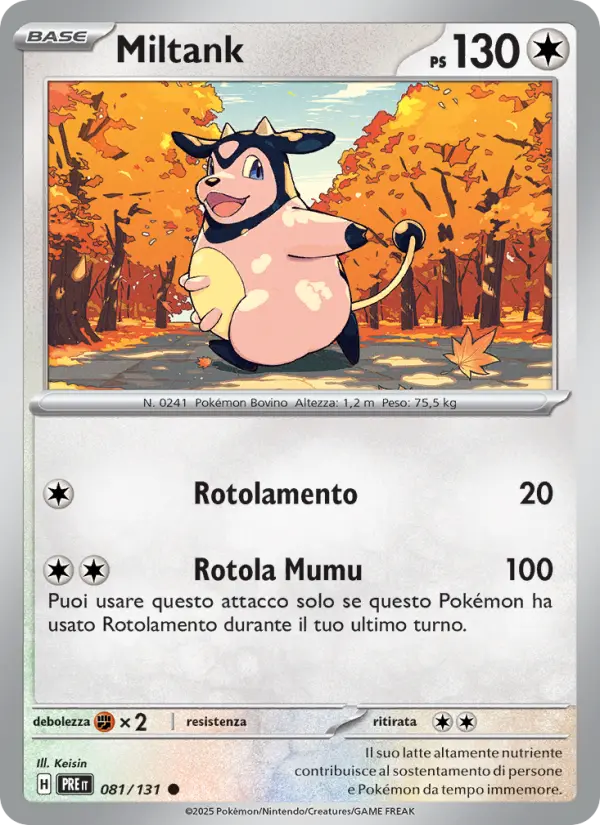 Miltank, Evoluzioni Prismatiche Nº 081
