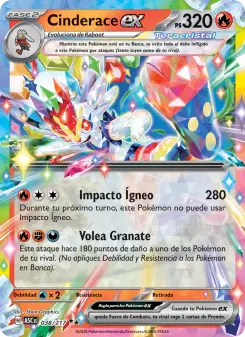 Cinderace ex, Héroes Ascendentes Nº 038 Holo