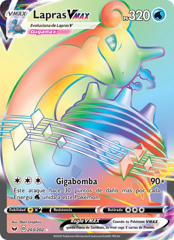 Lapras VMAX, Espada y Escudo No. 203