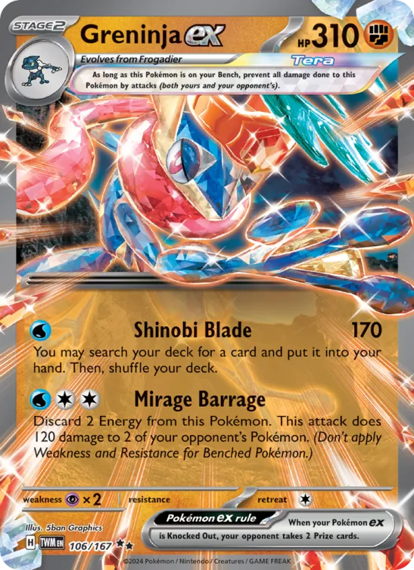 Greninja ex, Twilight Masquerade Nº 106