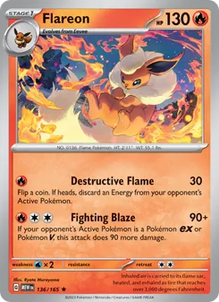 Flareon, 151 No. 136 Holo