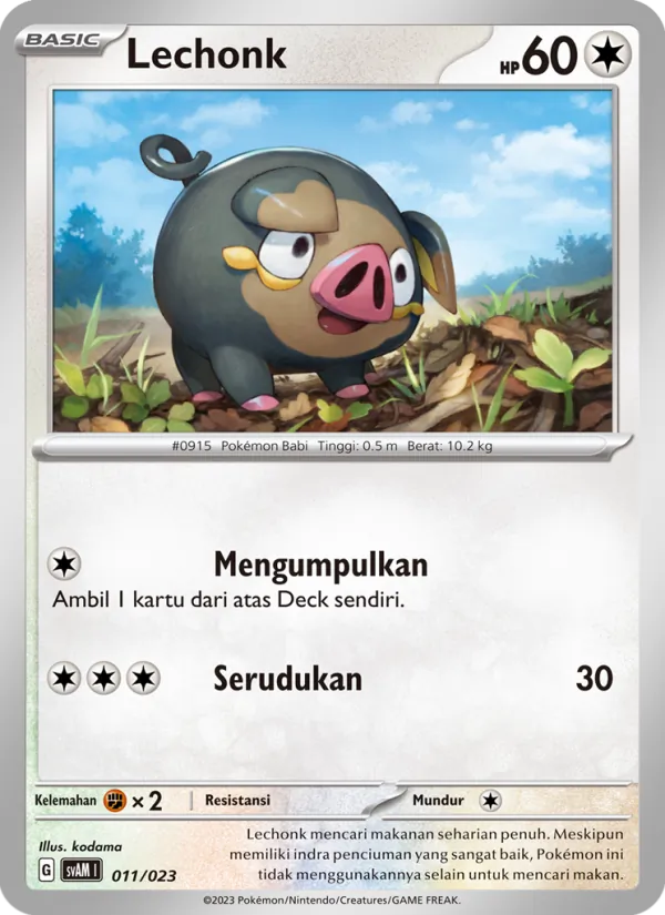 Lechonk, Fuecoco & Ampharos ex No. 011