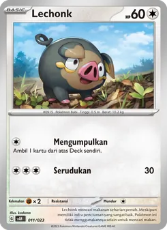 Lechonk, Fuecoco & Ampharos ex No. 011 Normal