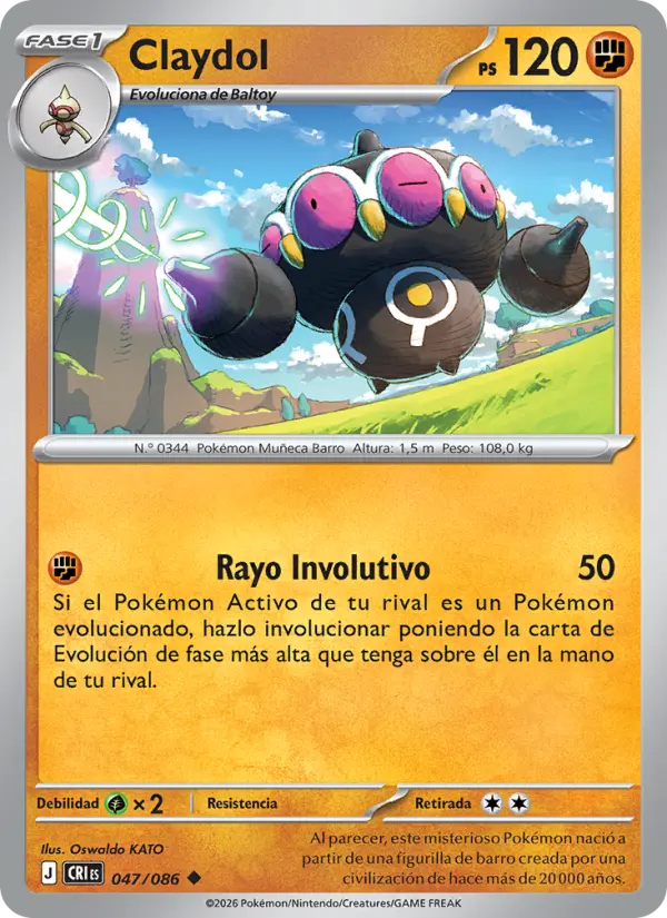 Claydol, Caos Creciente No. 047