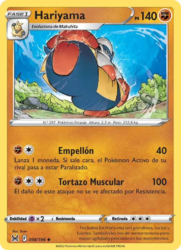 Hariyama, Origen Perdido No. 098