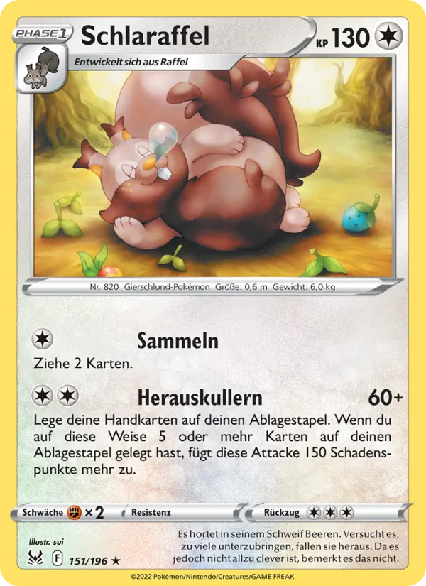 Schlaraffel, Verlorener Ursprung Nº 151