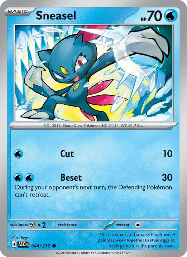 Sneasel, Ascended Heroes Nº 044