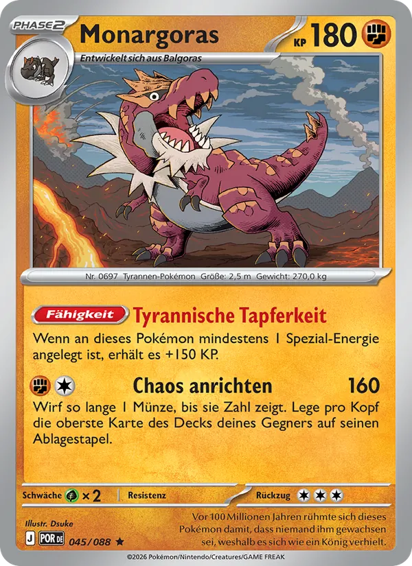 Monargoras, Optimale Ordnung Nº 045