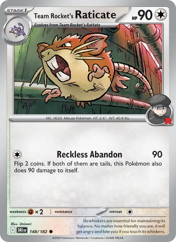 Team Rocket's Raticate, Destined Rivals Nº 148