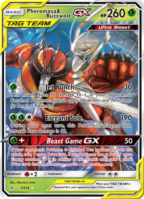 Pheromosa & Buzzwole GX, Unbroken Bonds No. 1