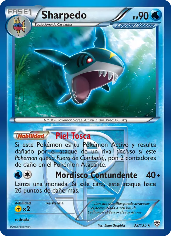Sharpedo, Tormenta Plasma Nº 33