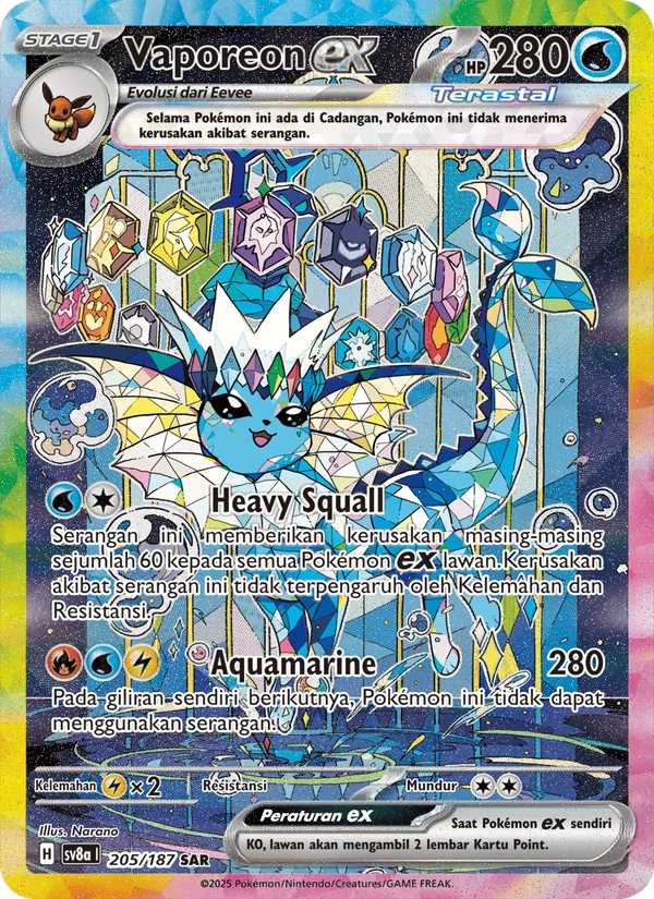 Vaporeon ex, Festival Terastal ex Nº 205