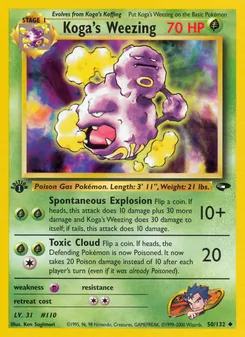Koga's Weezing, Gym Challenge No. 50 Normal