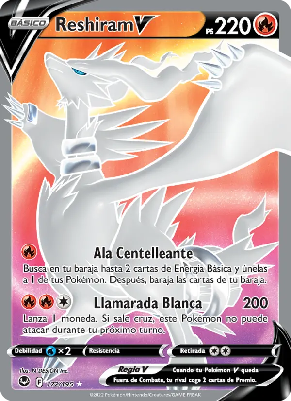 Reshiram V, Tempestad Plateada No. 172